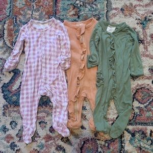 Spearmint Love Girls 0-3 month footies Bundle